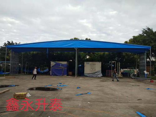 广元定制移动推拉蓬户外雨蓬仓库雨蓬伸缩收缩雨蓬